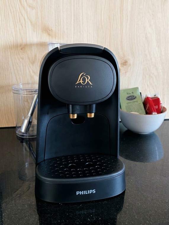 Coffee machine with a welcome selection