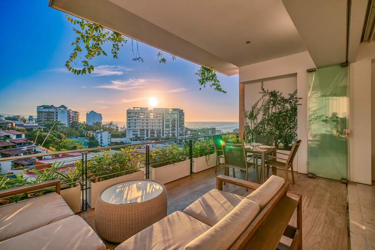 Sunset from the terrace